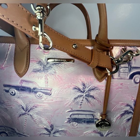 Brahmin Monique Optimism CopaCabana Genuine Embossed Lthr Tote/Hand/Shoulder Bag - Picture 9 of 16